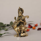 Brass Goddess Sarasvati Idol – Symbol of Wisdom & Art