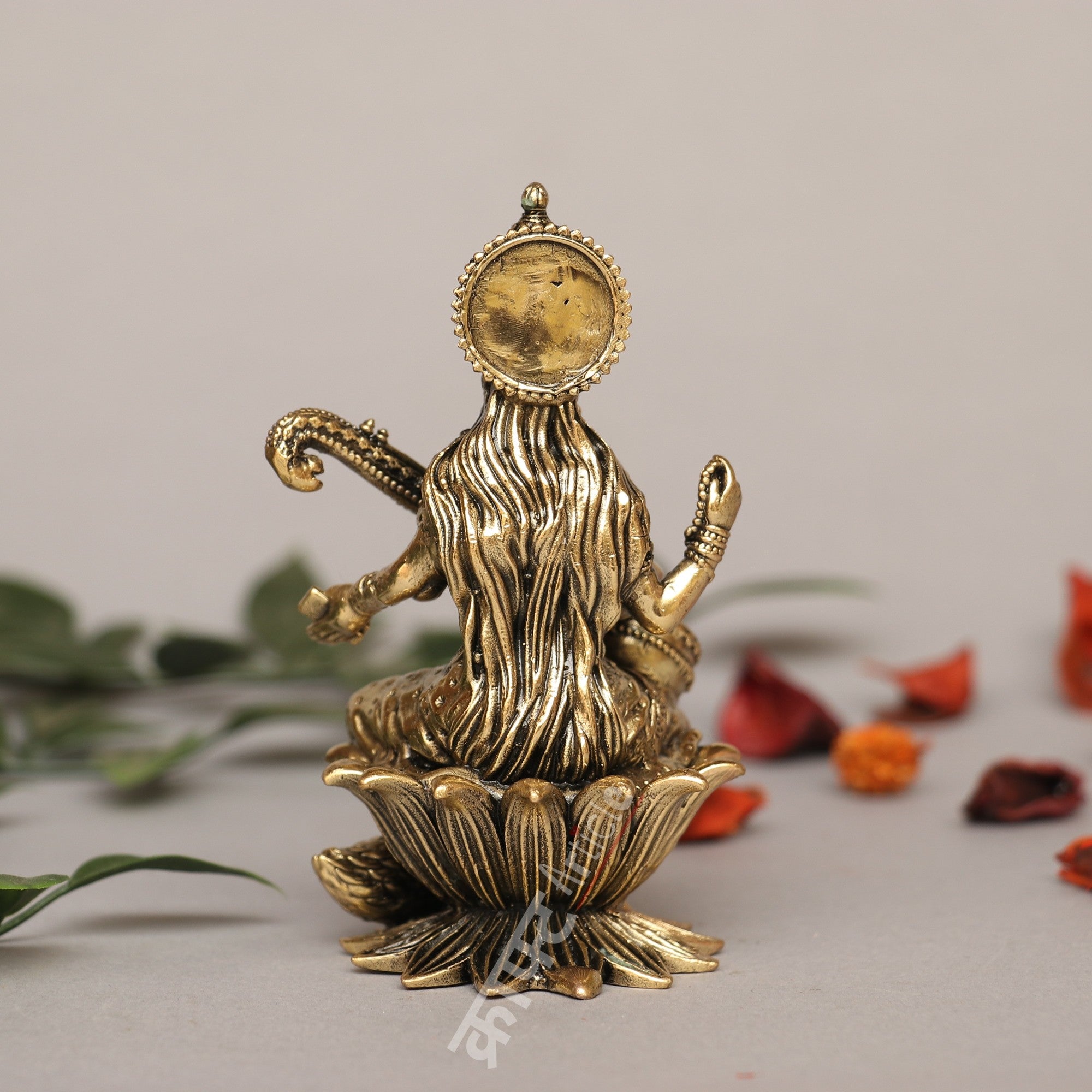 Brass Goddess Sarasvati Idol – Symbol of Wisdom & Art