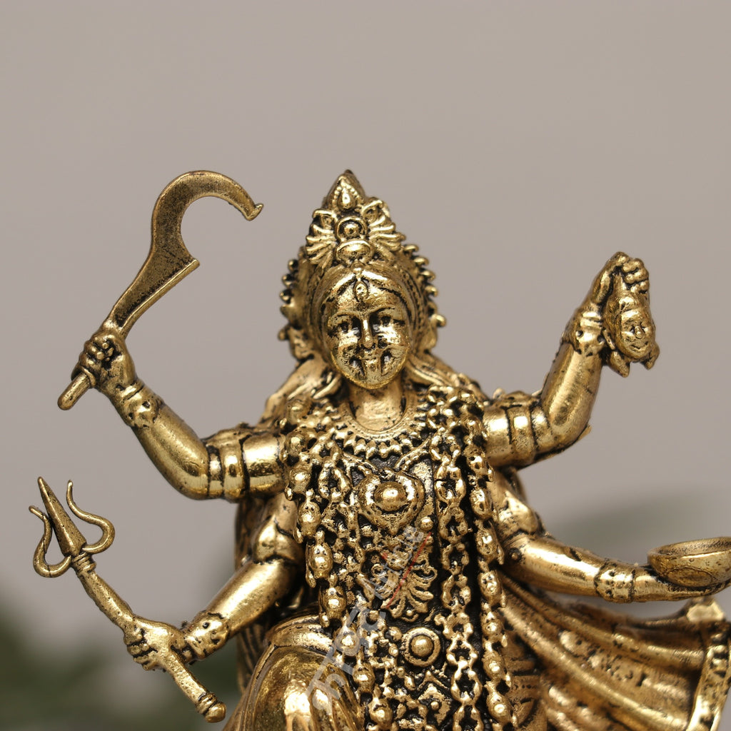 Brass Goddess Kali Idol