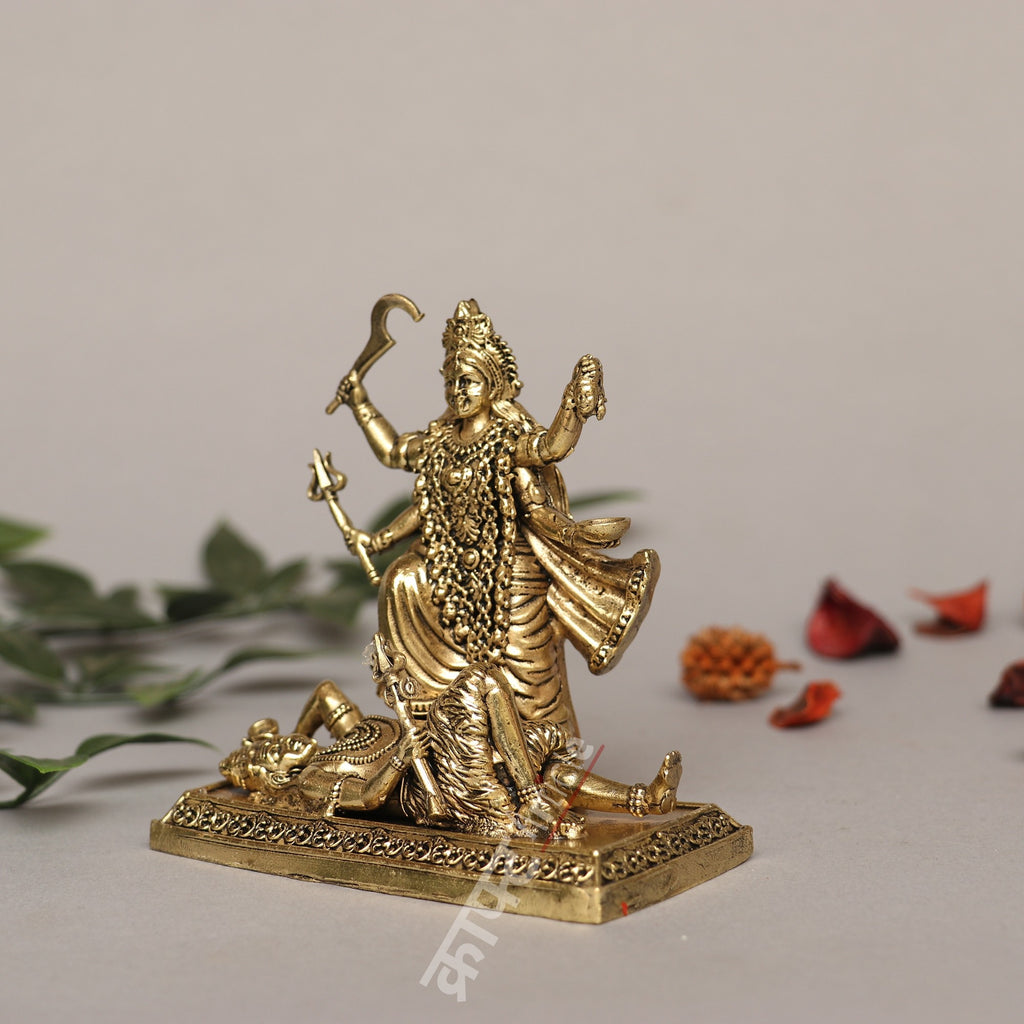 Brass Goddess Kali Idol