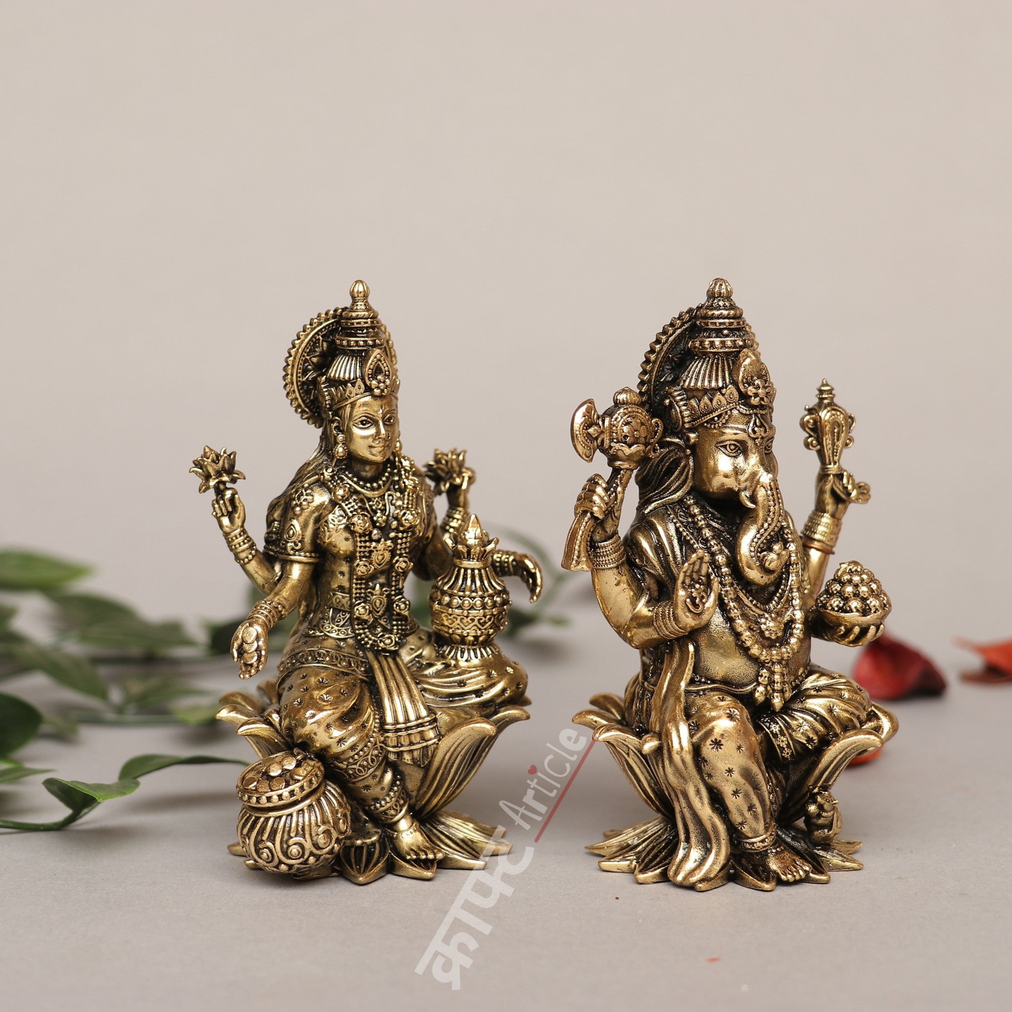 Brass Superfine Lakshmi Ganesh Idol