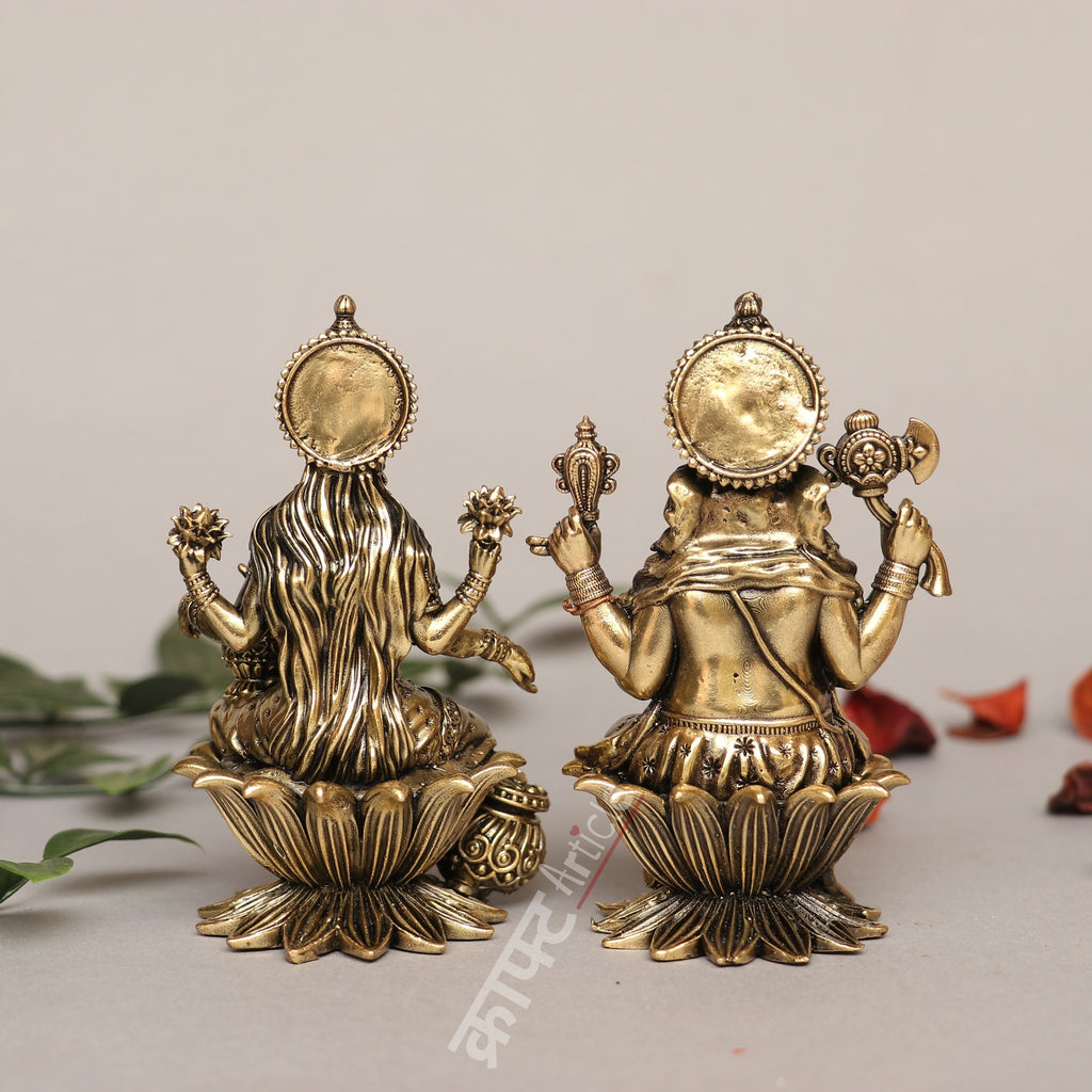 Brass Superfine Lakshmi Ganesh Idol