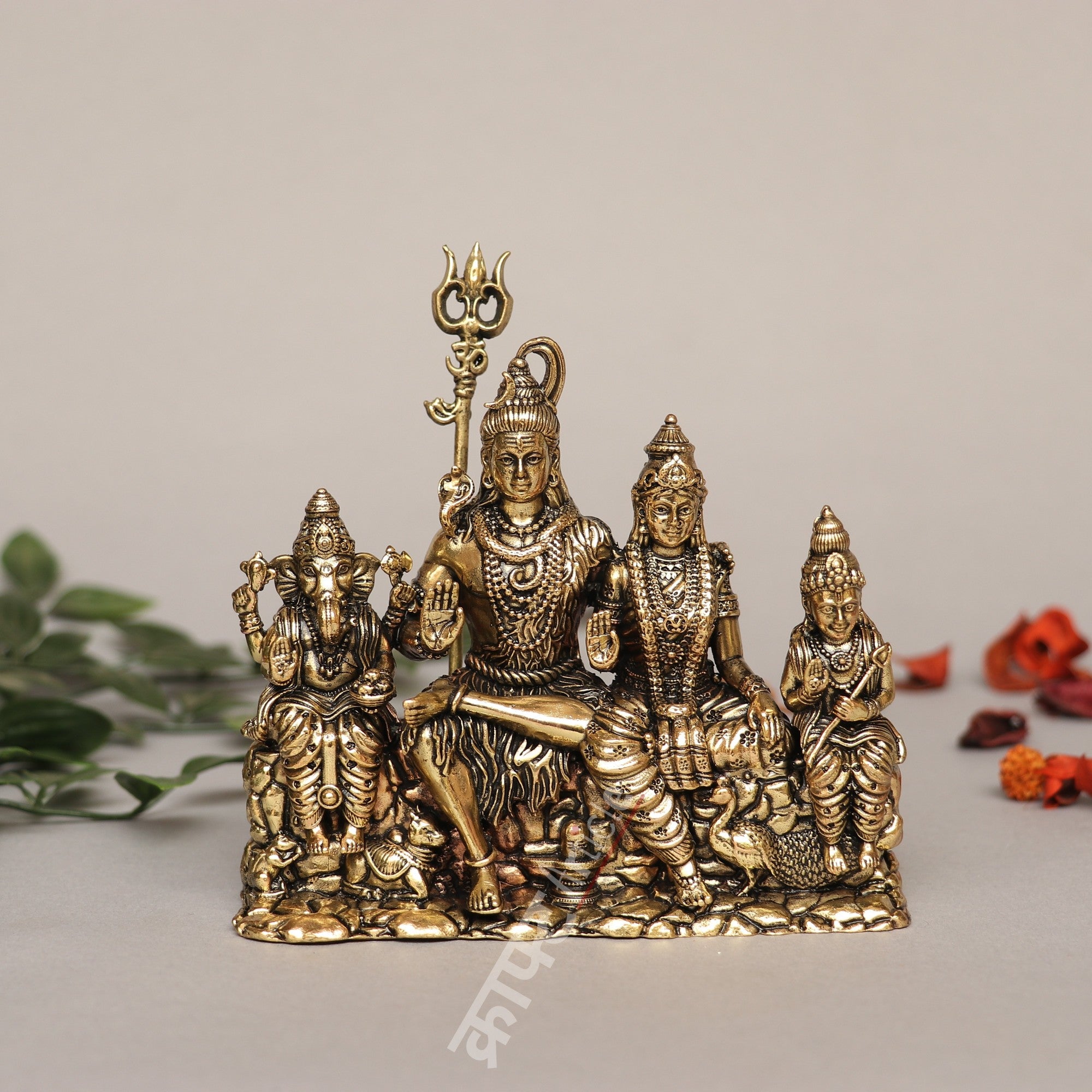 Brass Shiva Family Idol