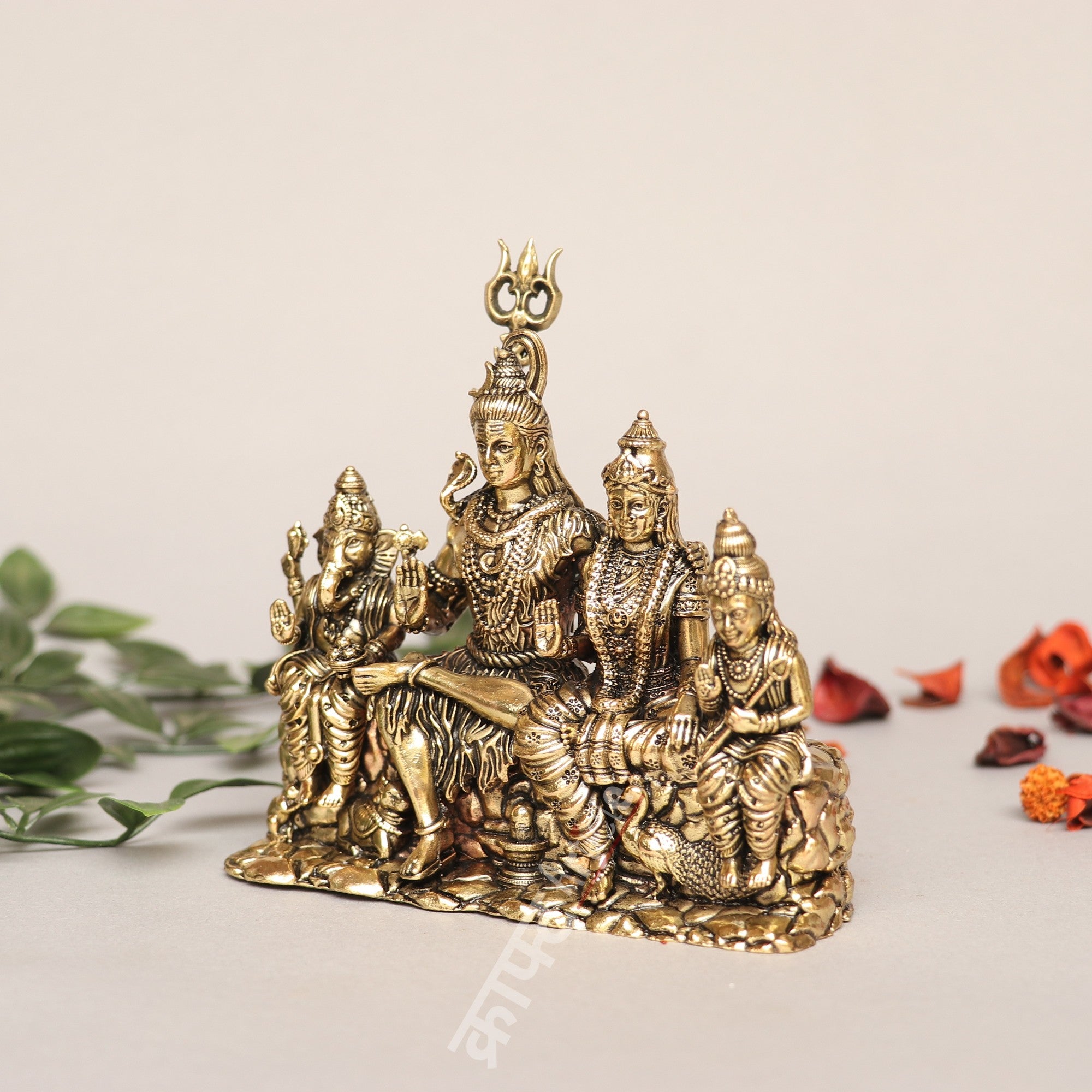 Brass Shiva Family Idol