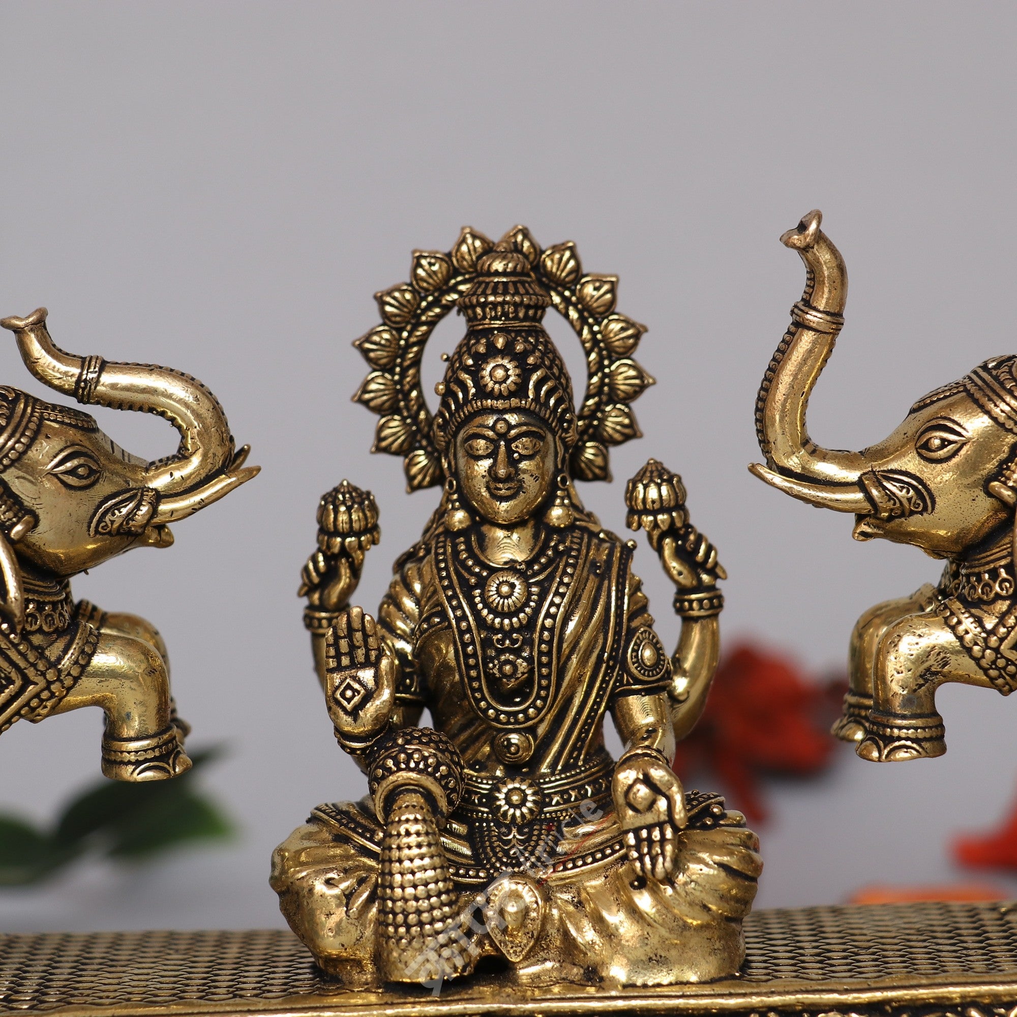 Brass Superfine Gaja Lakshmi Idol