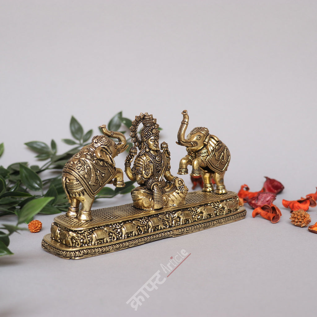 Brass Superfine Gaja Lakshmi Idol