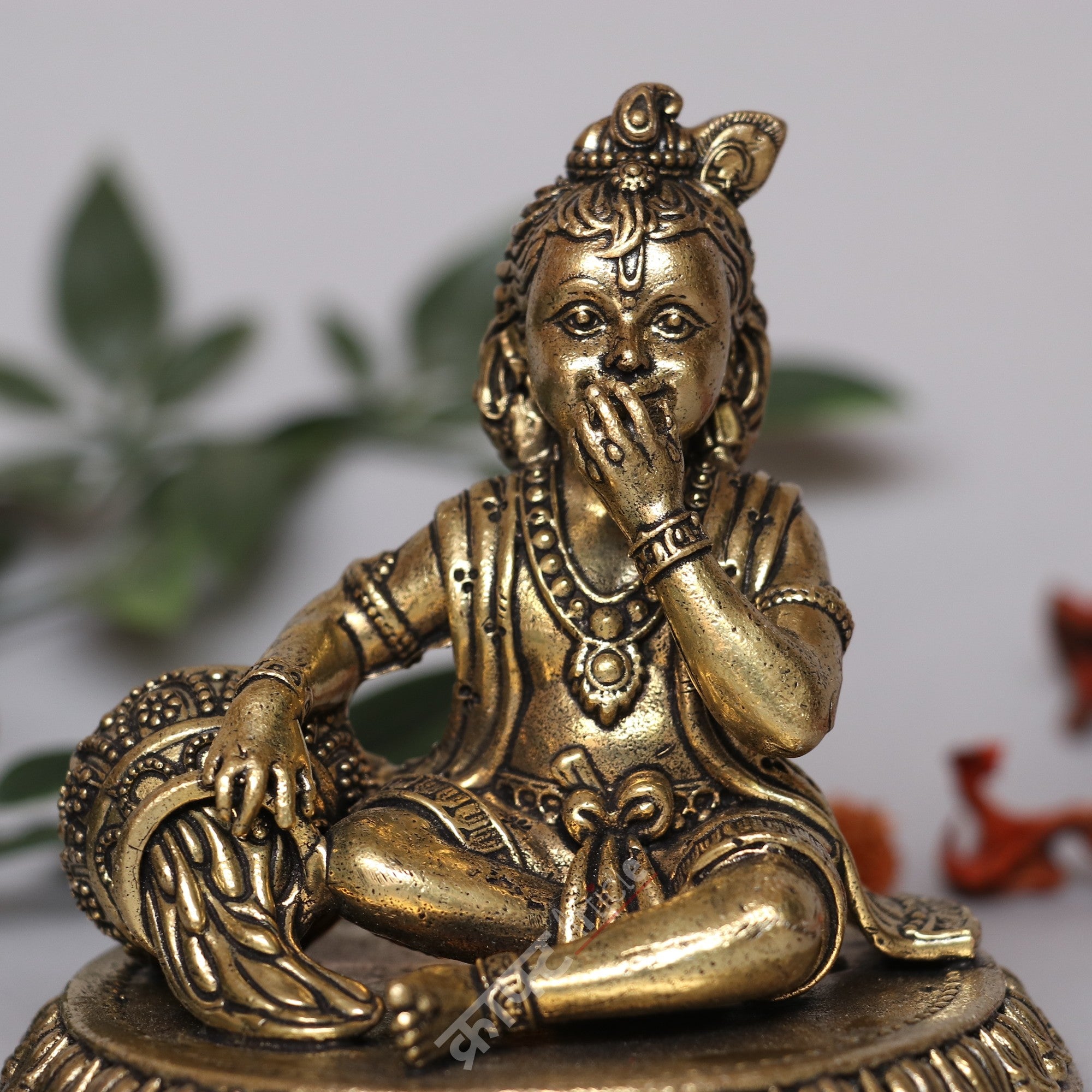 Brass Baby Krishna Idol