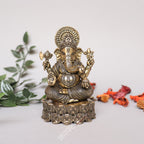 Brass Superfine Goddess Lakshmi and Ganesh Idol