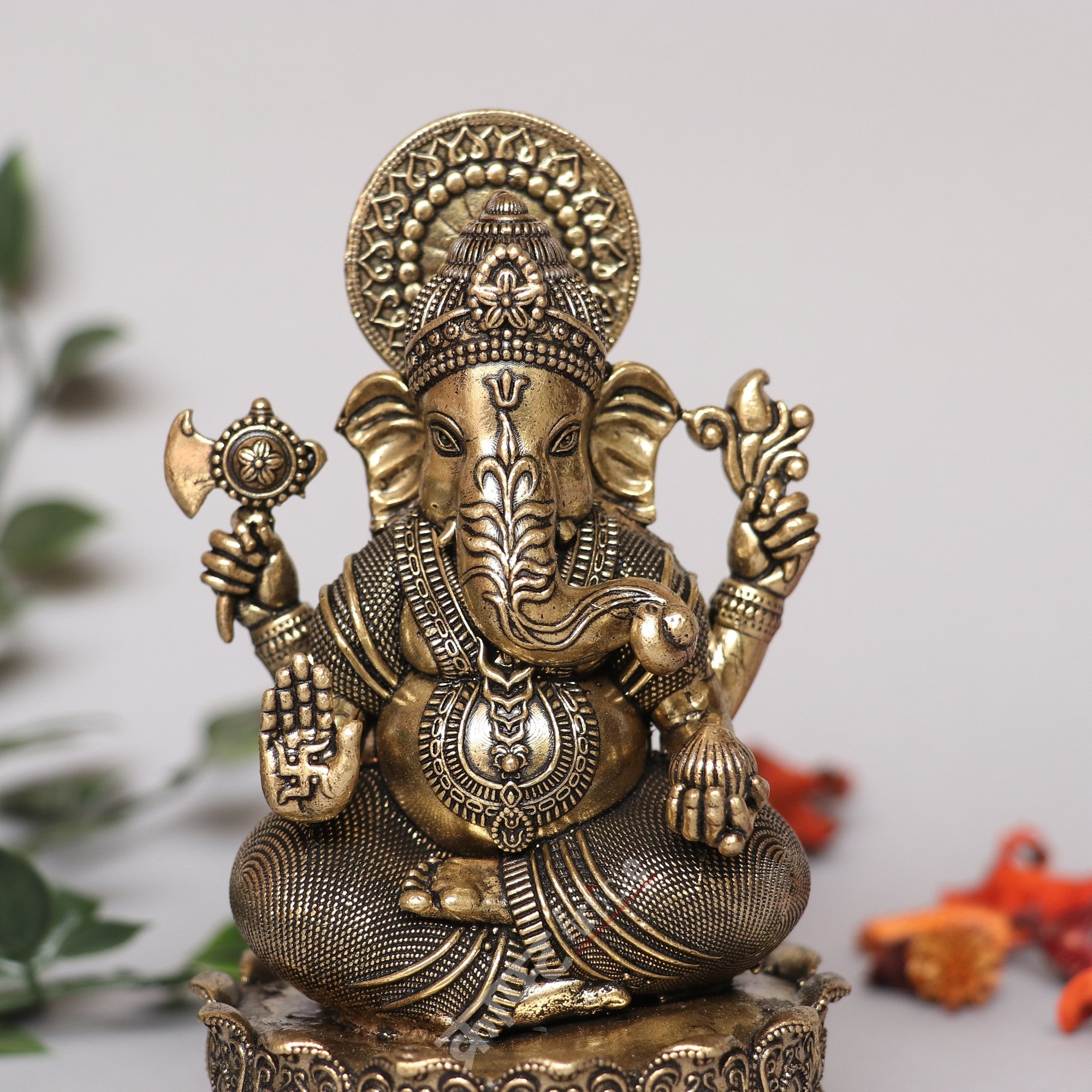 Brass Superfine Goddess Lakshmi and Ganesh Idol