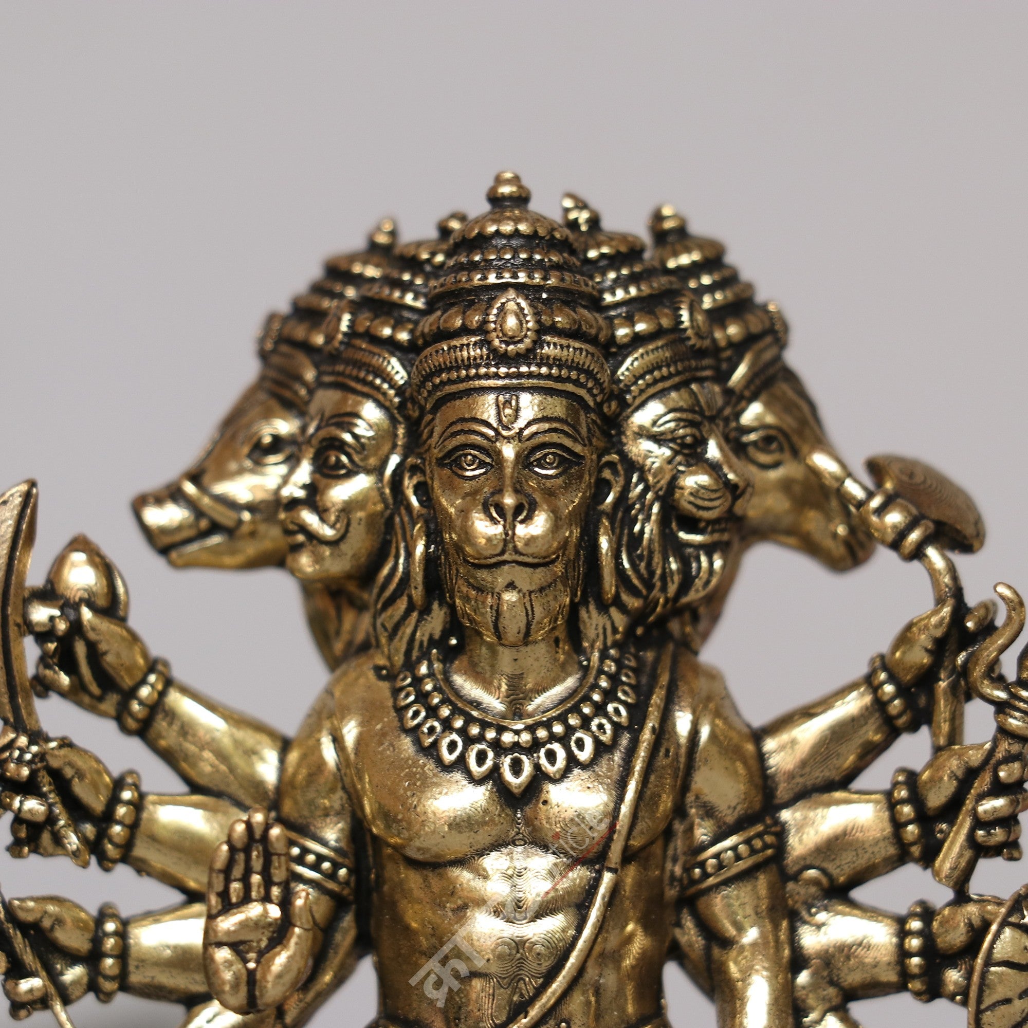 Brass Panchmukhi Hanuman Idol