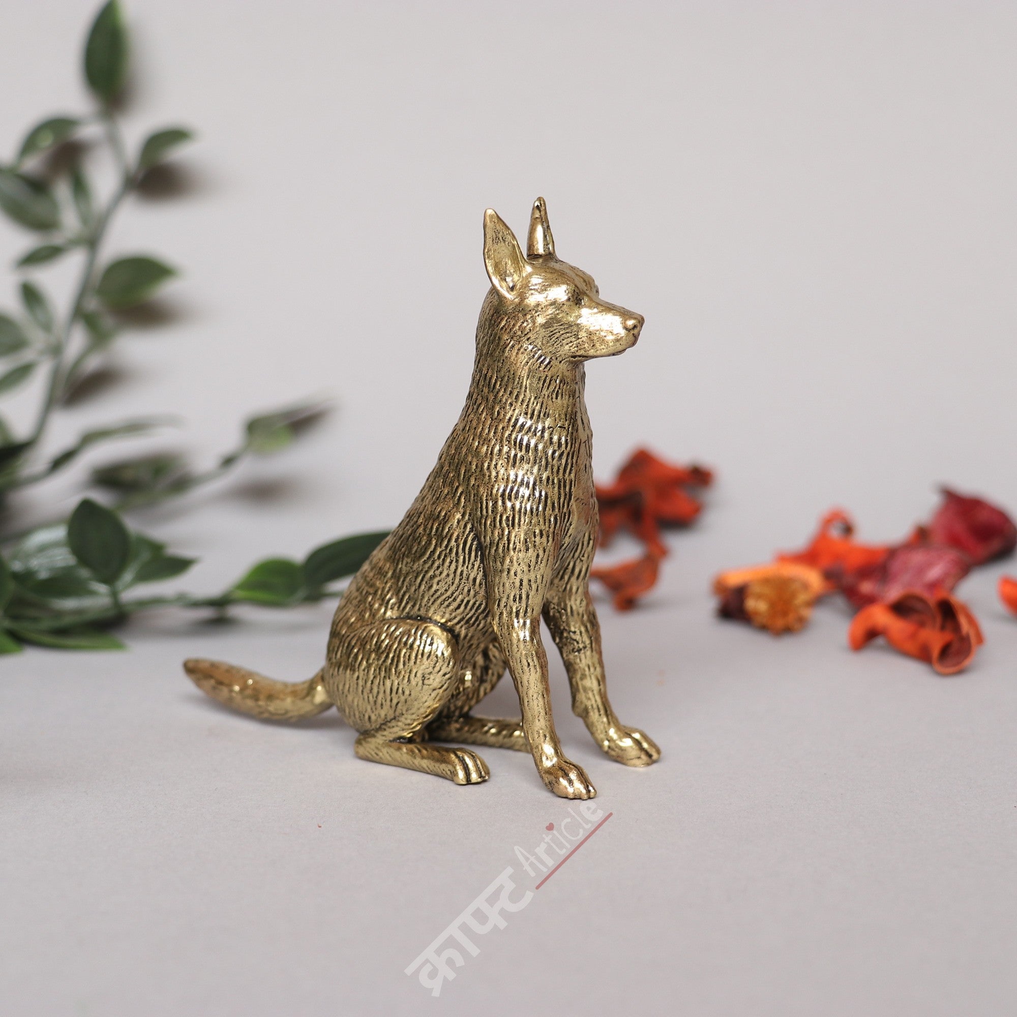 Brass Dog Figurine.
