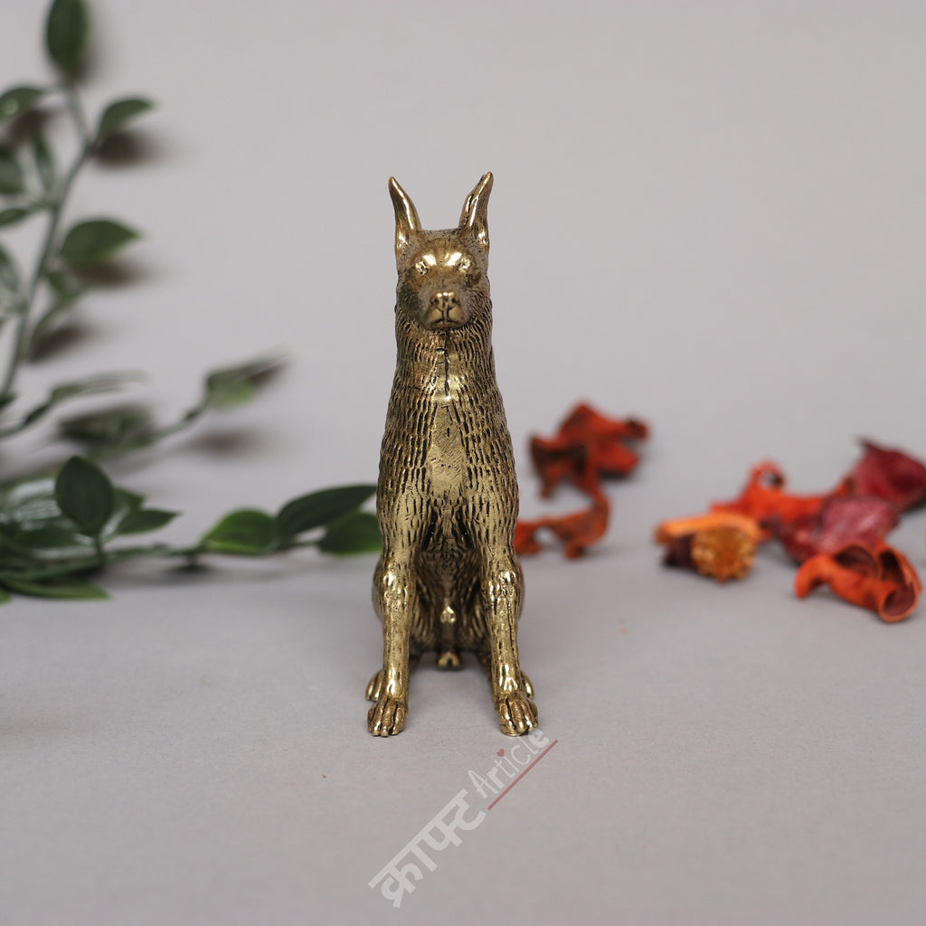 Brass Dog Figurine.