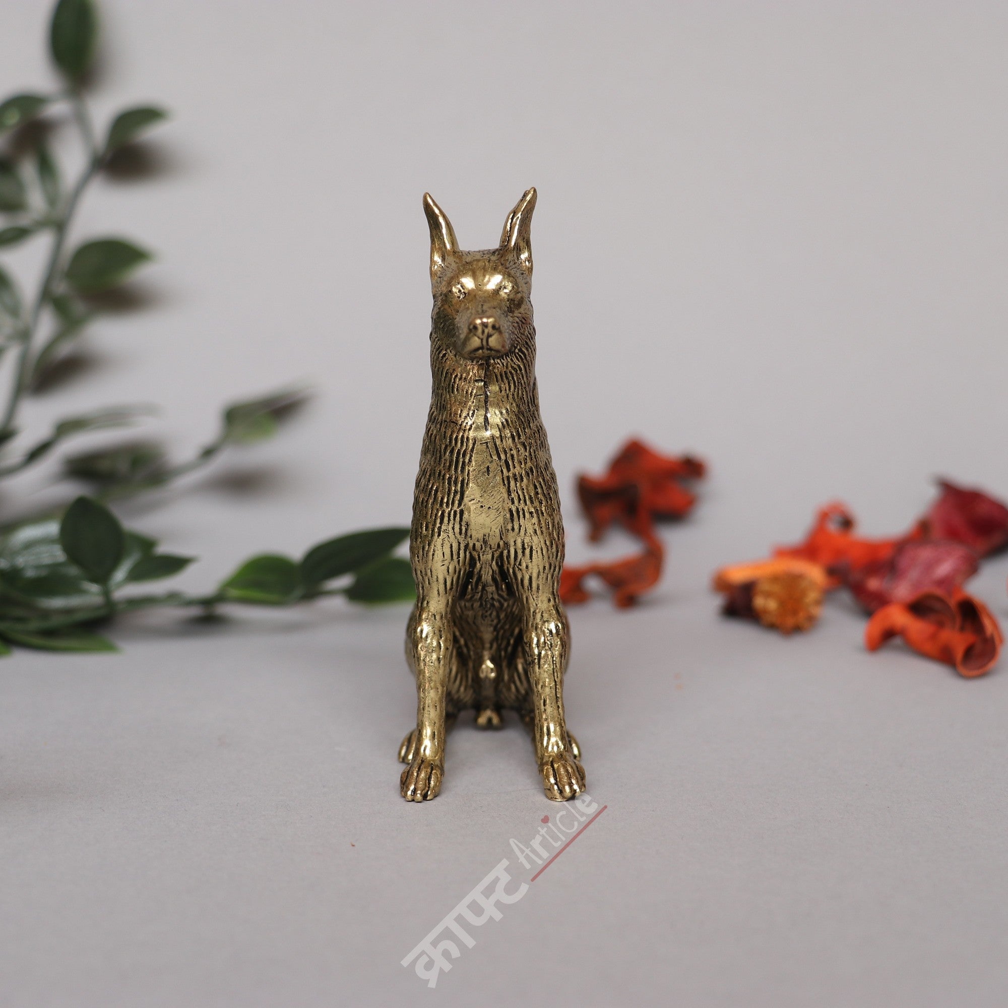 Brass Dog Figurine.