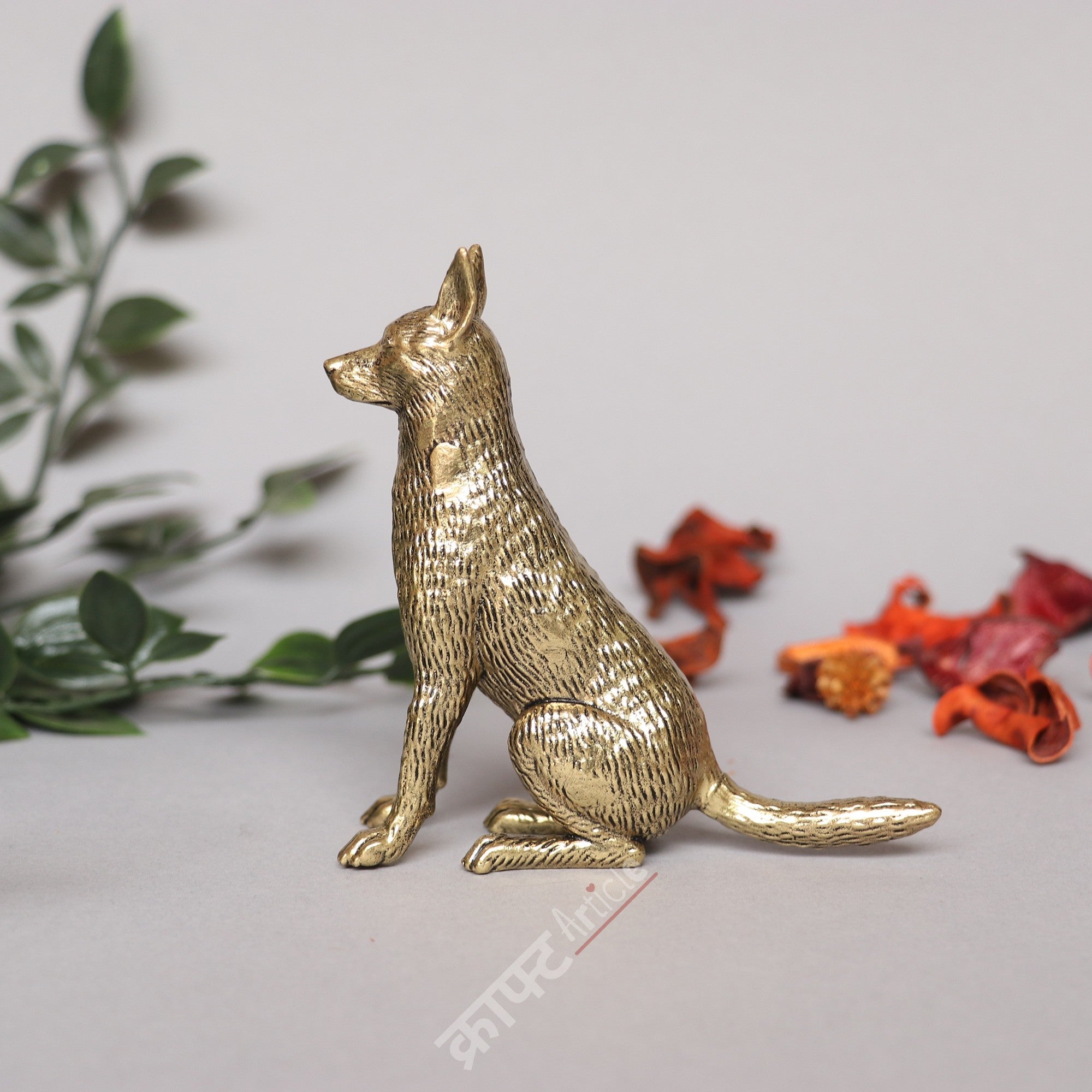 Brass Dog Figurine.