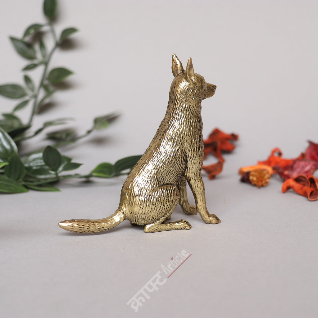 Brass Dog Figurine.