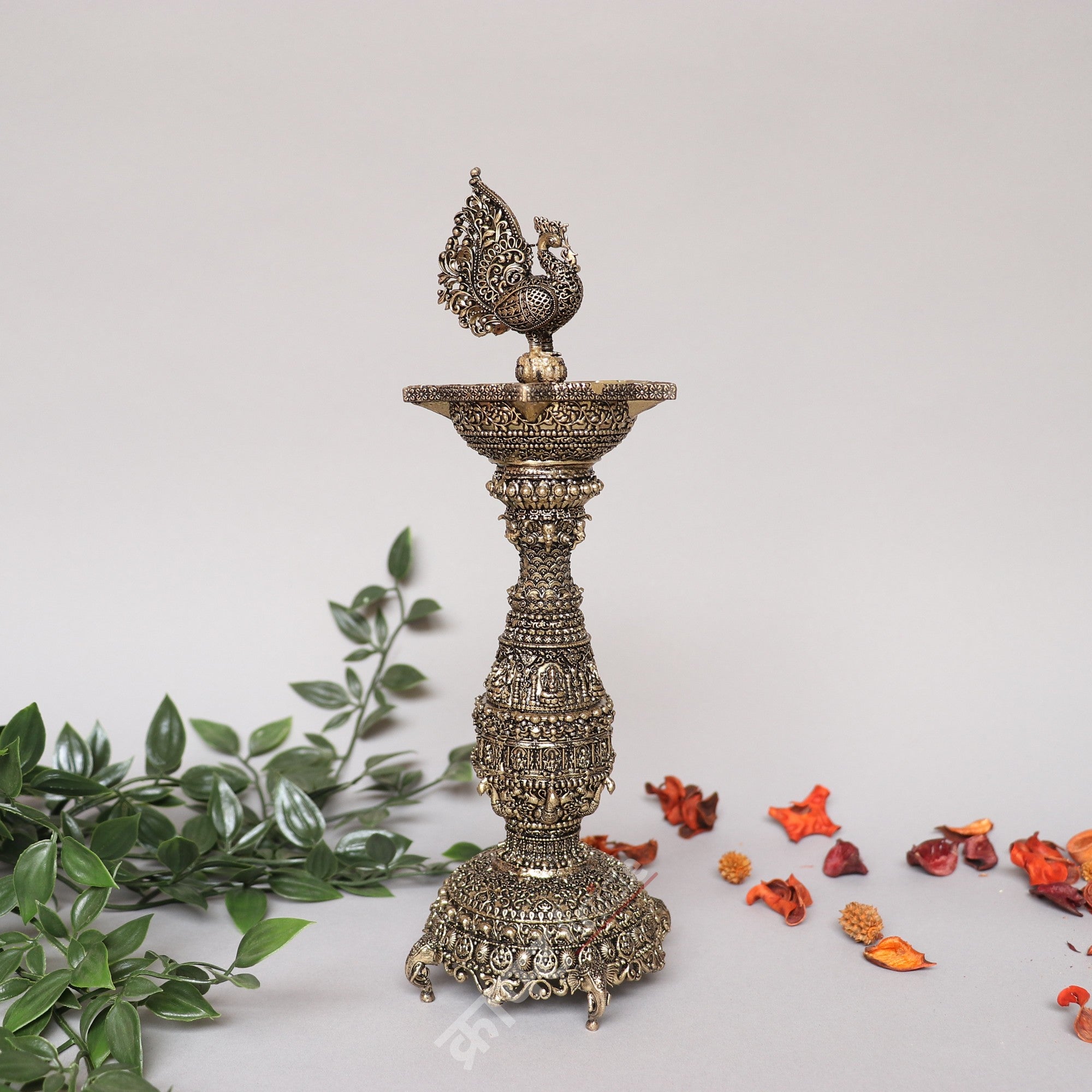 Brass Puja Oil Lamp Figurine
