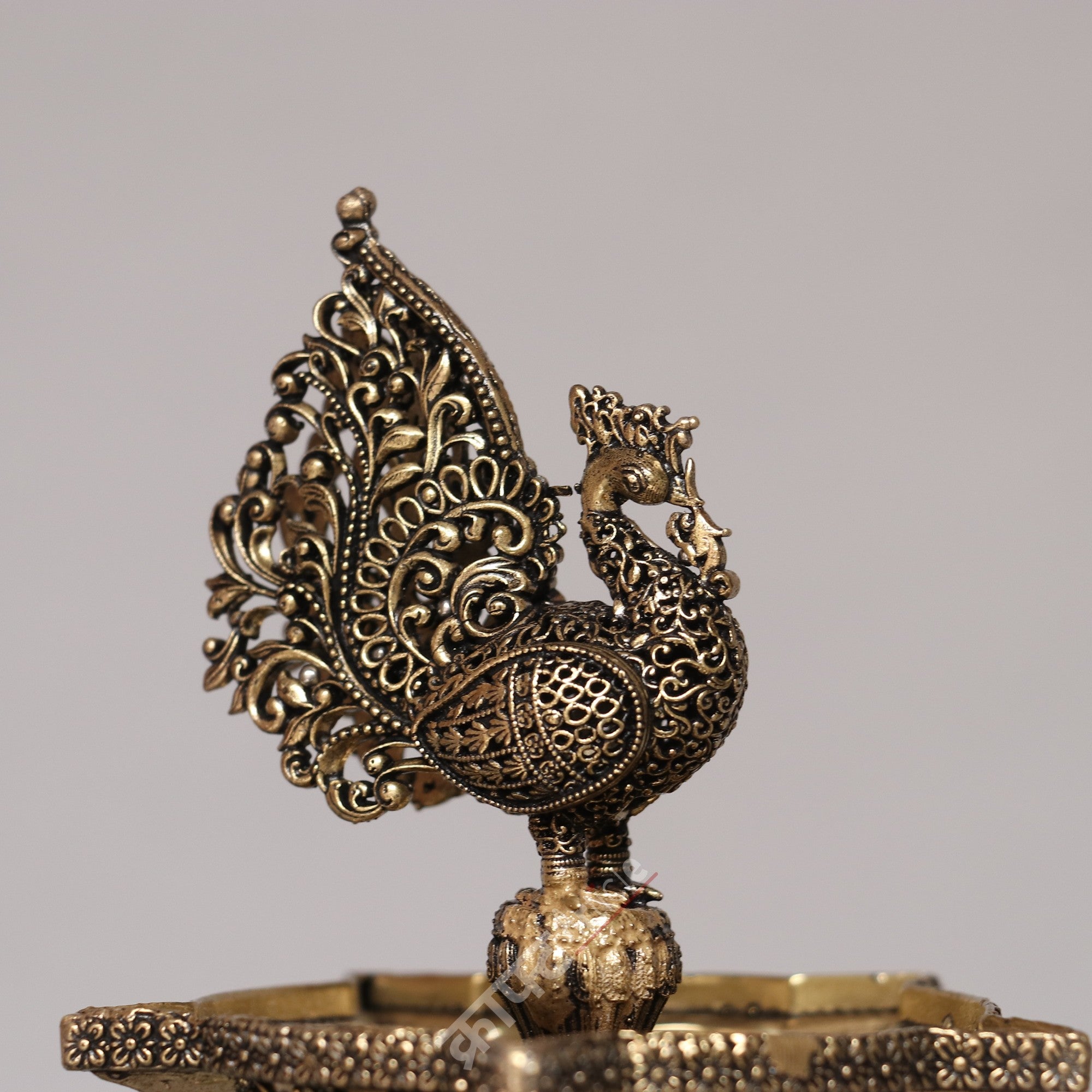 Brass Puja Oil Lamp Figurine