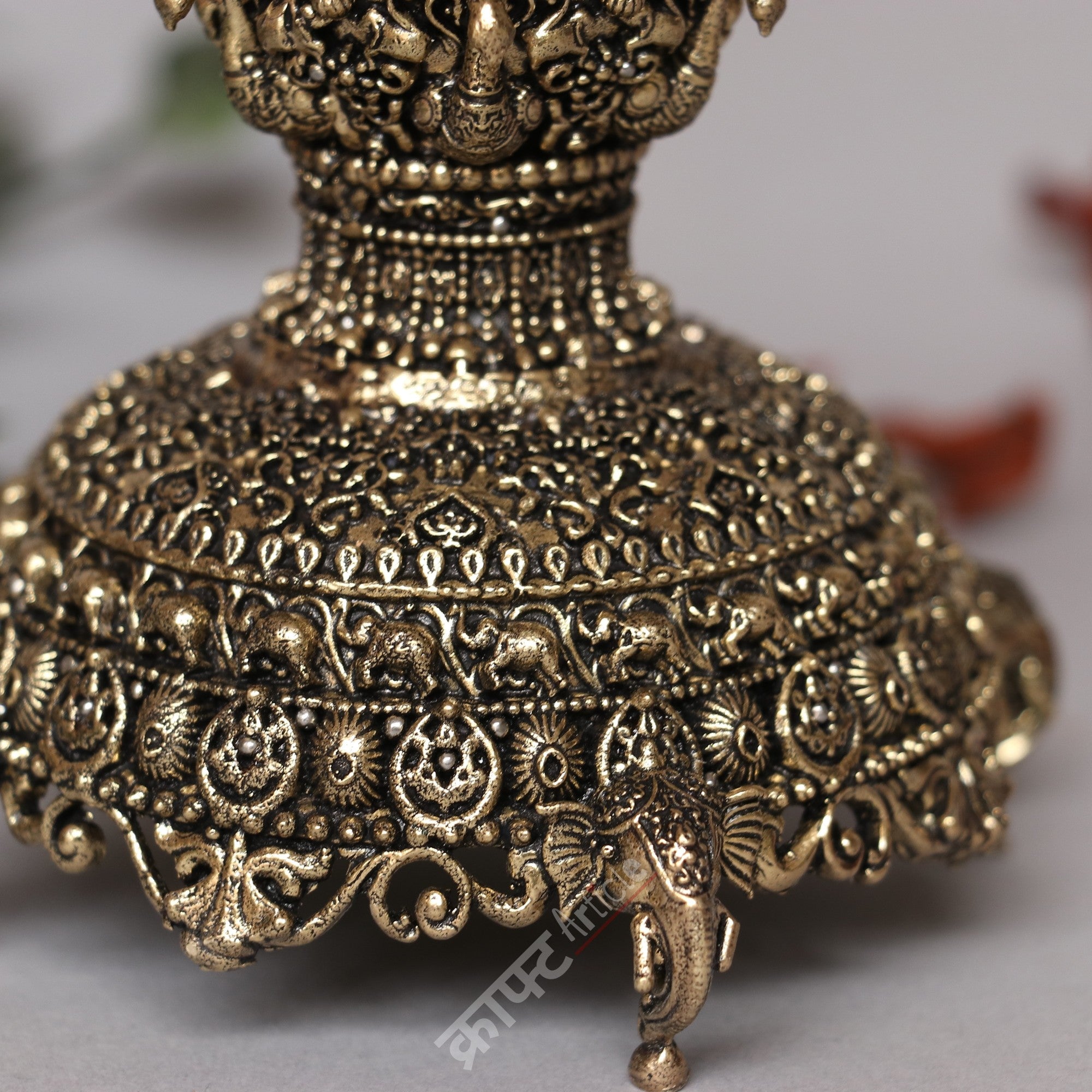 Brass Puja Oil Lamp Figurine