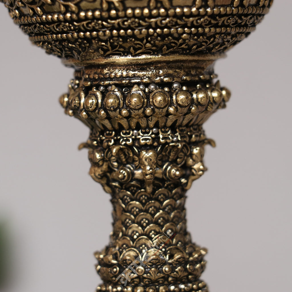 Brass Puja Oil Lamp Figurine