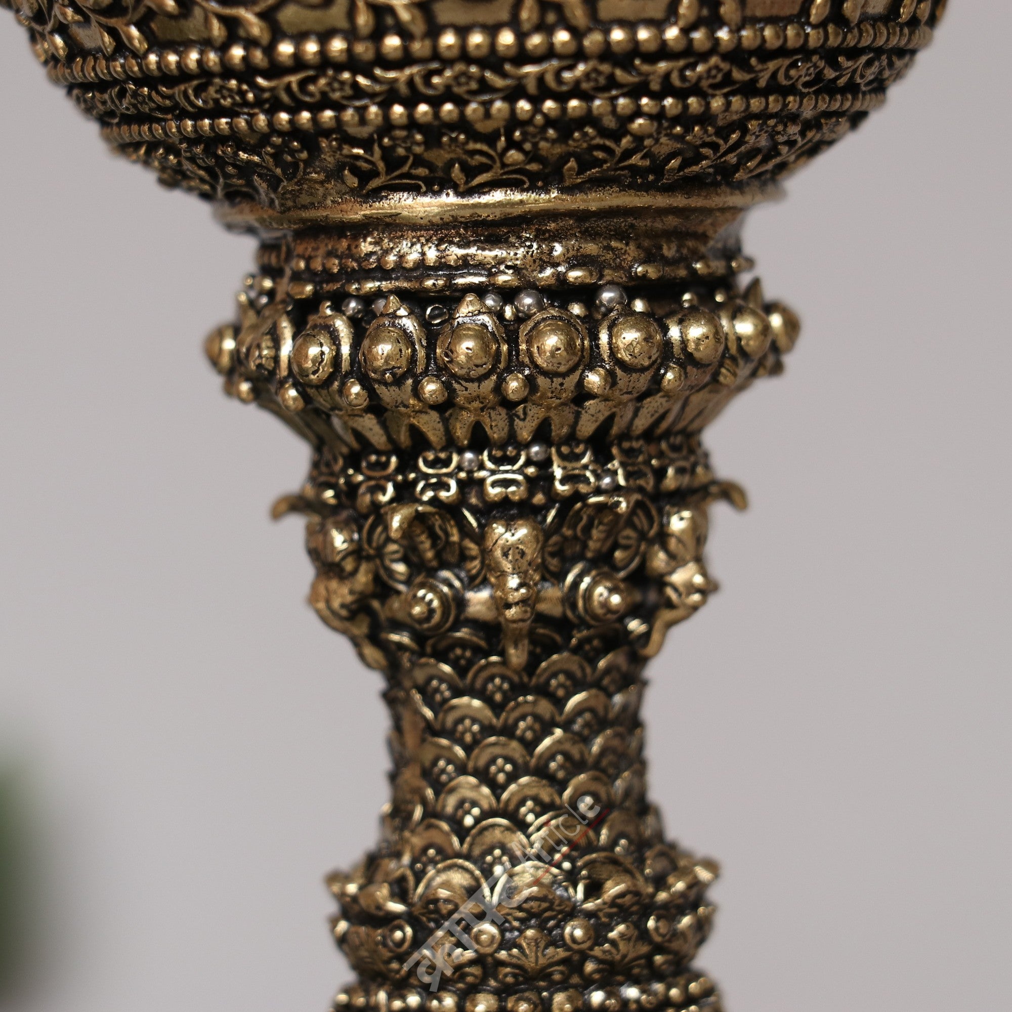 Brass Puja Oil Lamp Figurine