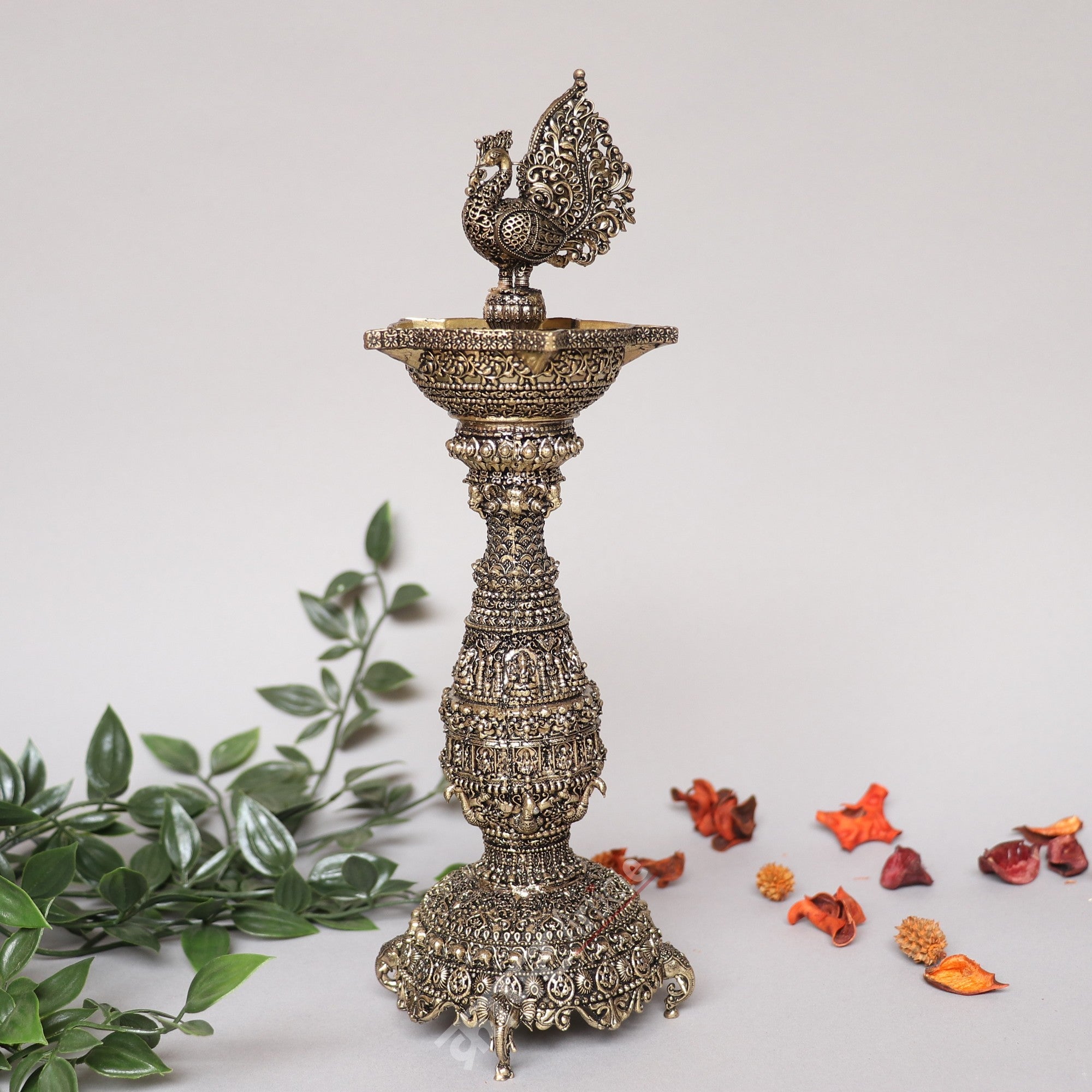 Brass Puja Oil Lamp Figurine