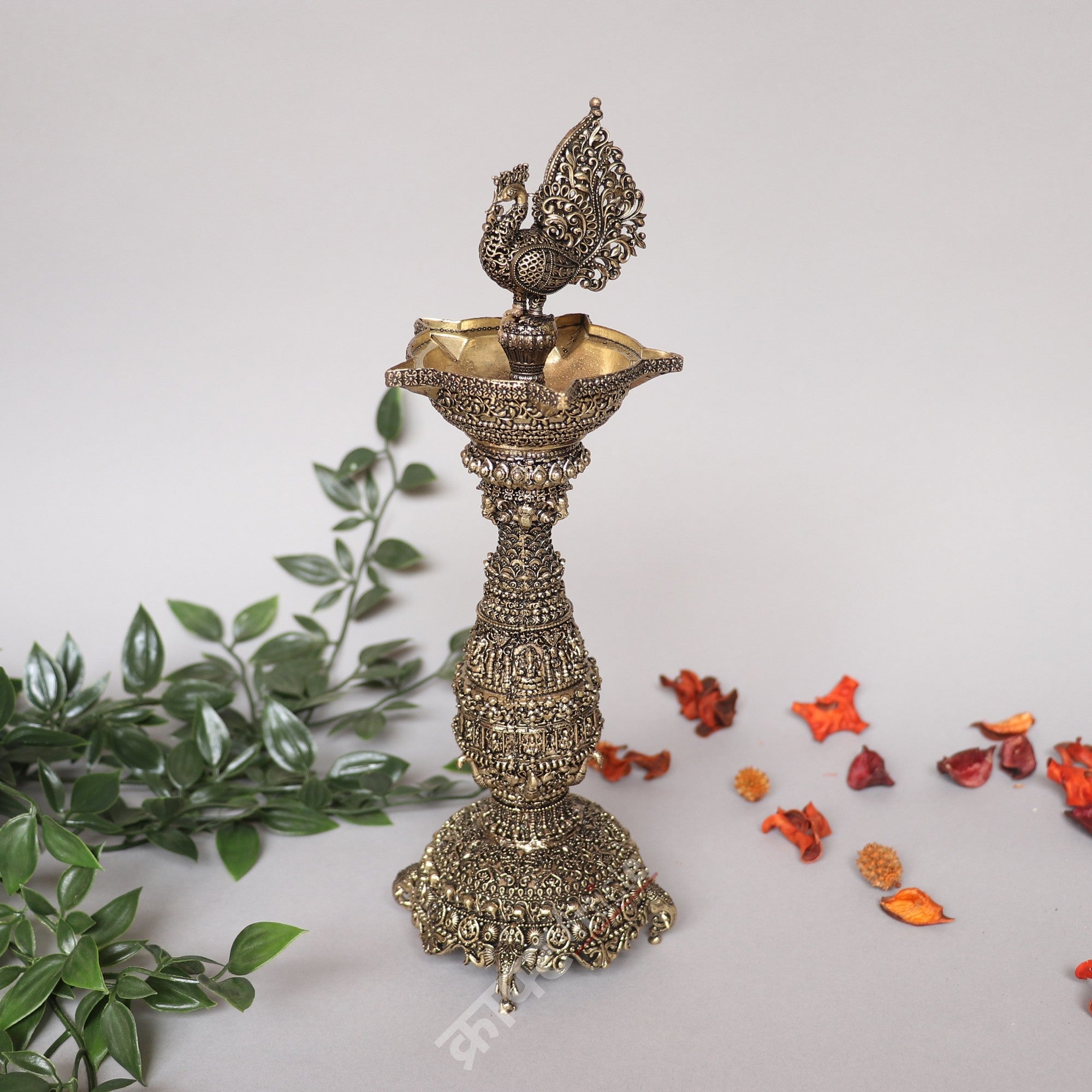 Brass Puja Oil Lamp Figurine