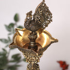 Brass Puja Oil Lamp Figurine
