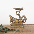 Brass Sitting Nandi Oil Lamp