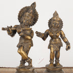 Brass Radha Krishna Idol 8"