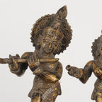 Brass Radha Krishna Idol 8"