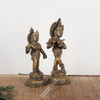 Brass Radha Krishna Idol 8"