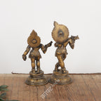 Brass Radha Krishna Idol 8"