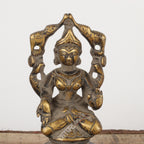 Brass Gaja Lakshmi Idol 6"