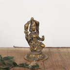 Brass Gaja Lakshmi Idol 6"