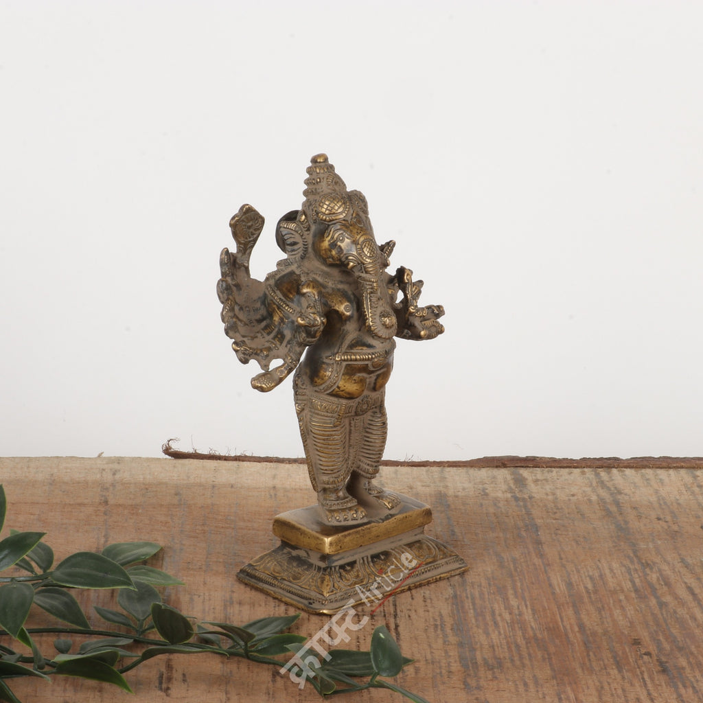 Brass Ganesha Statue 6"