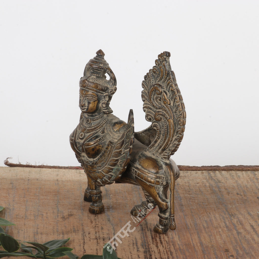 Brass Kamdhenu Cow Sculpture