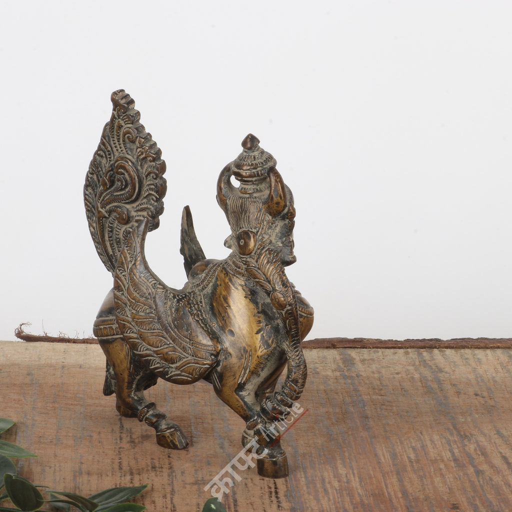 Brass Kamdhenu Cow Sculpture