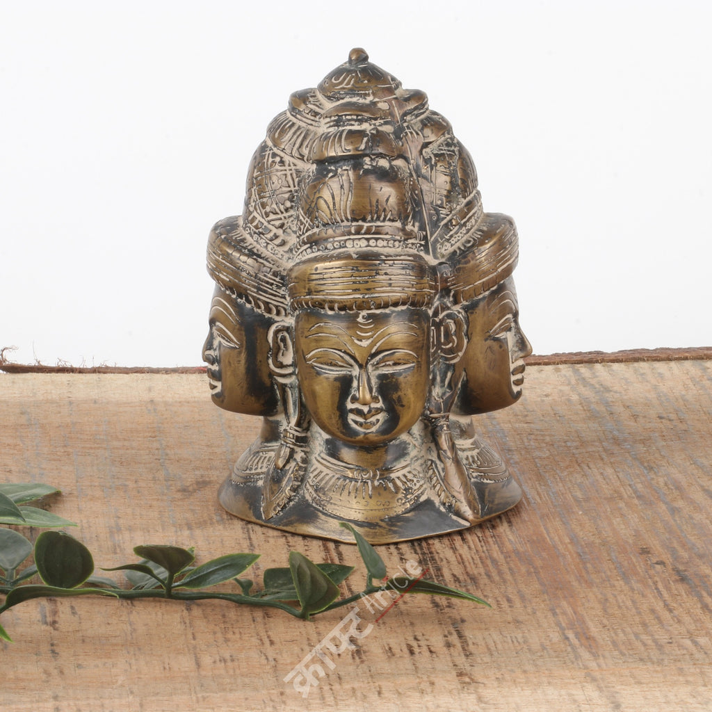 Brass Lord Brahma Bust