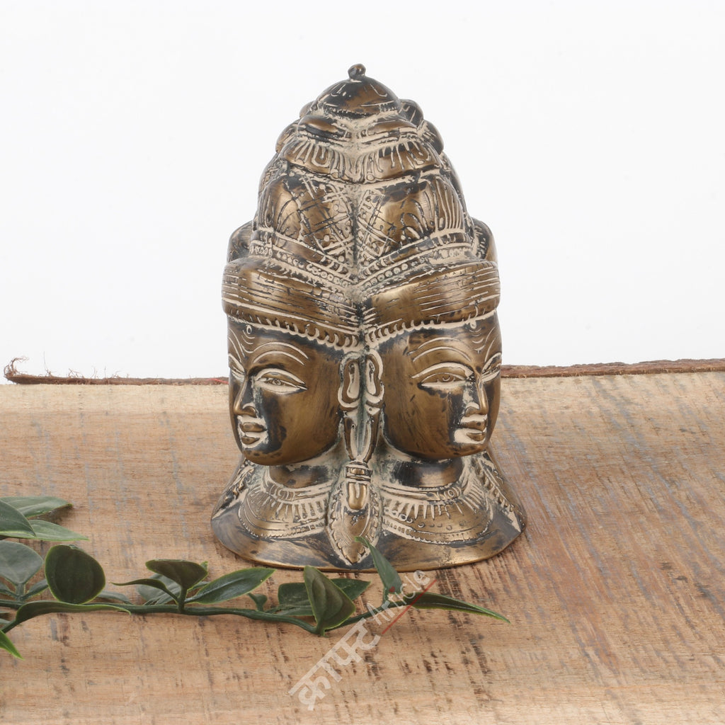 Brass Lord Brahma Bust