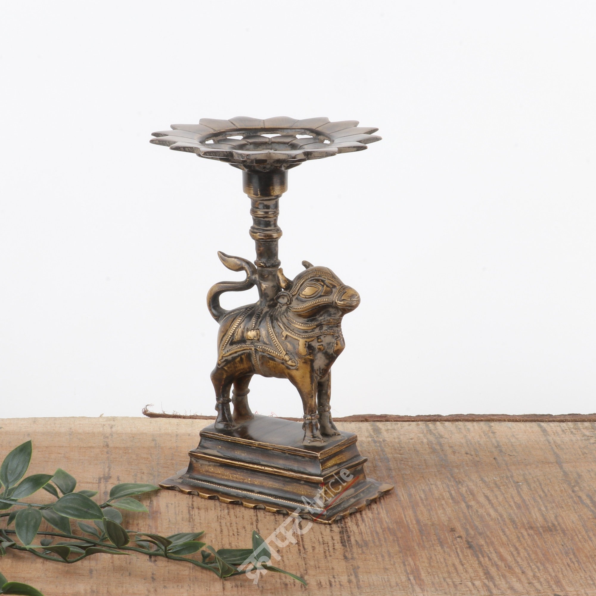 Brass Nandi Candle Stand