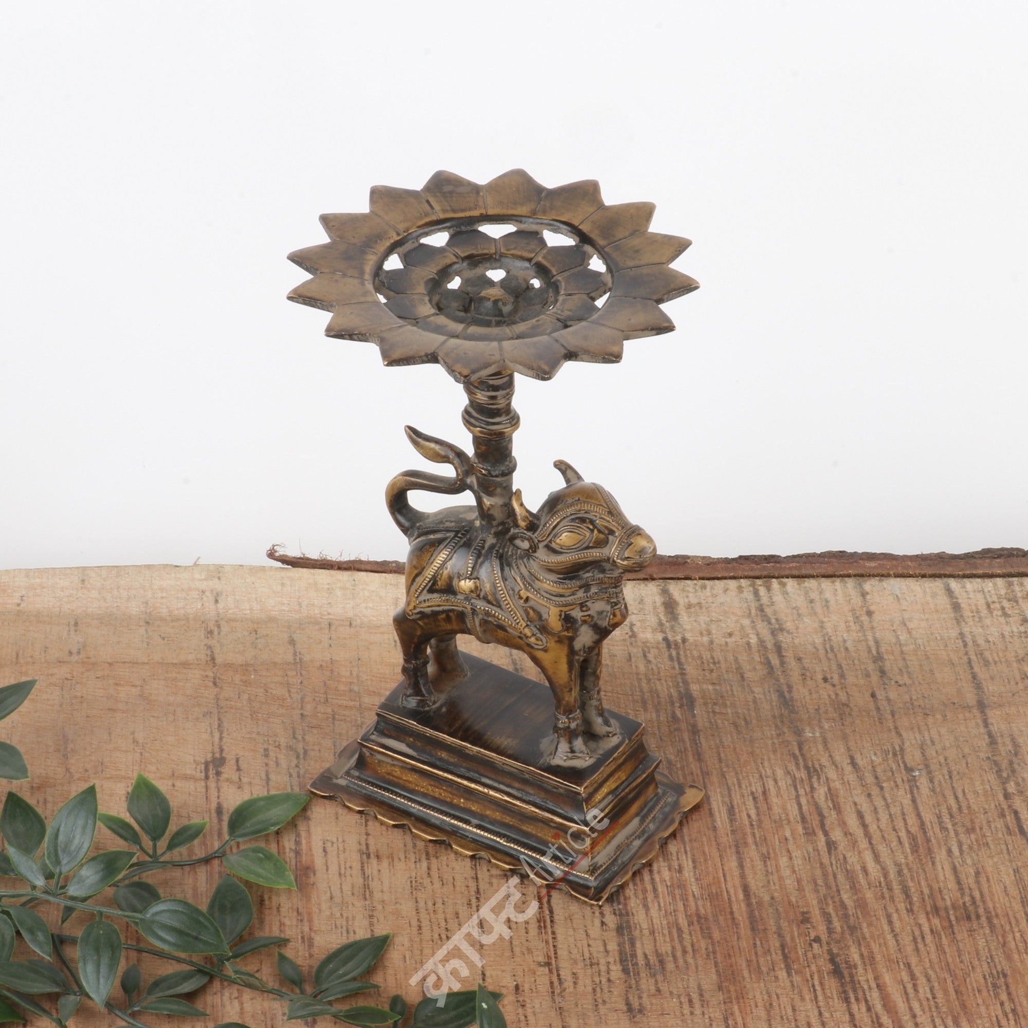 Brass Nandi Candle Stand