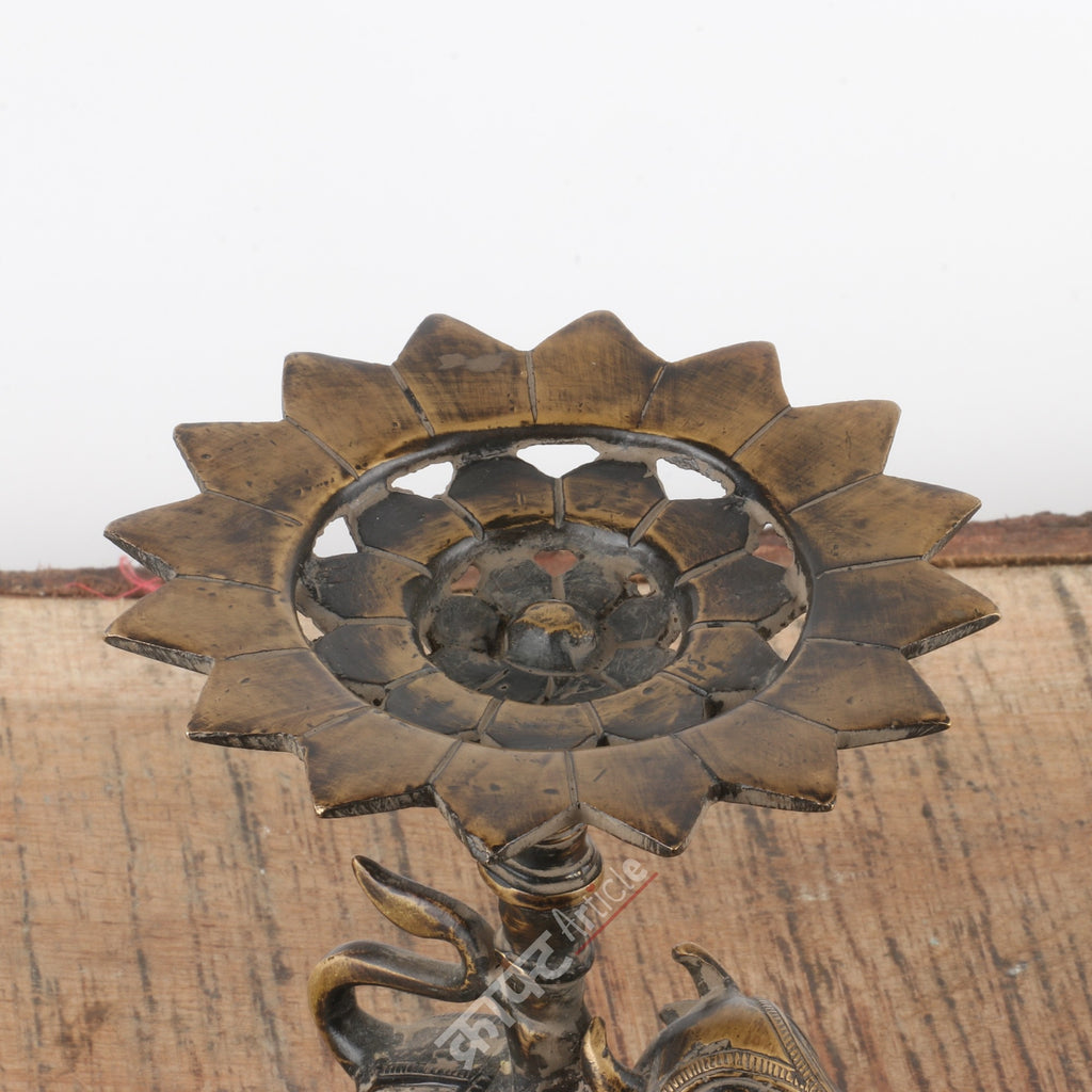 Brass Nandi Candle Stand
