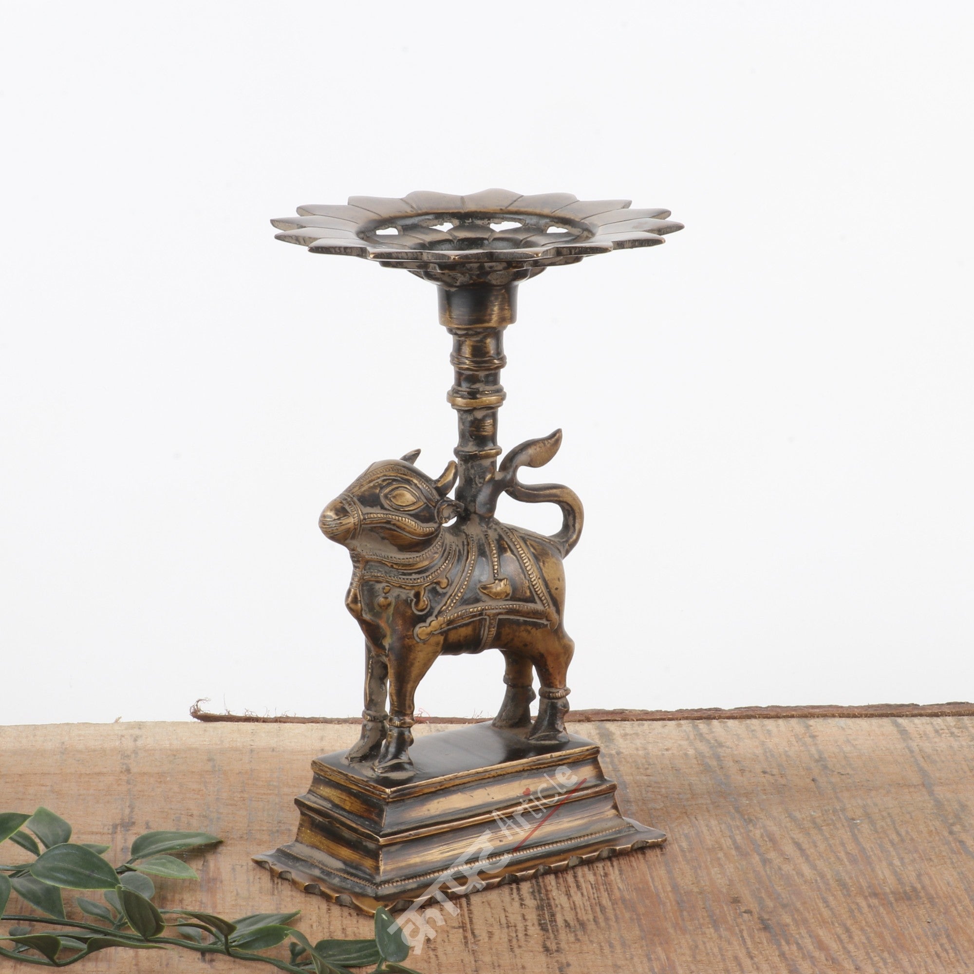 Brass Nandi Candle Stand