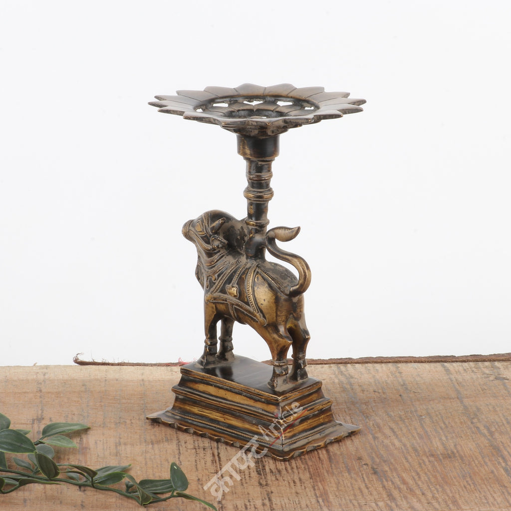 Brass Nandi Candle Stand