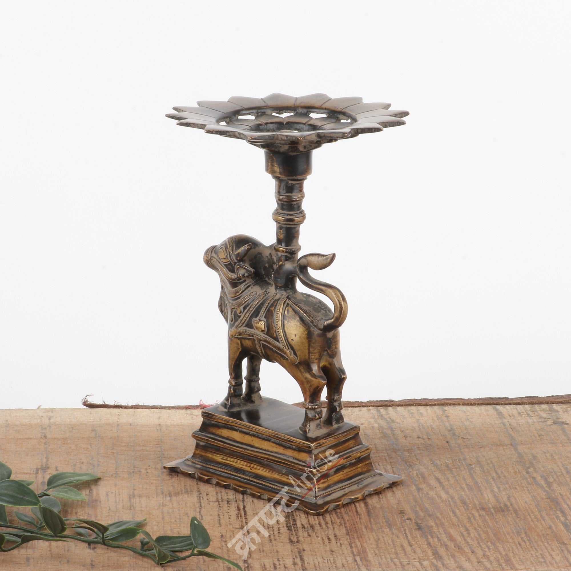 Brass Nandi Candle Stand