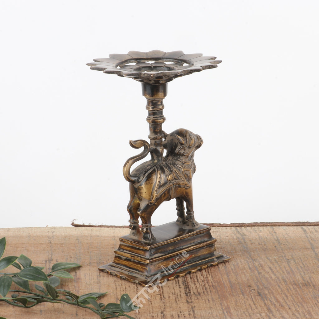 Brass Nandi Candle Stand