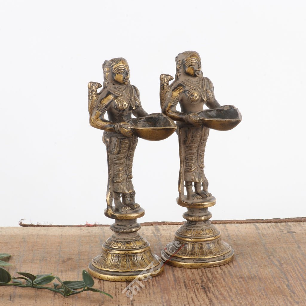 Traditional Brass Deep Lakshmi idols