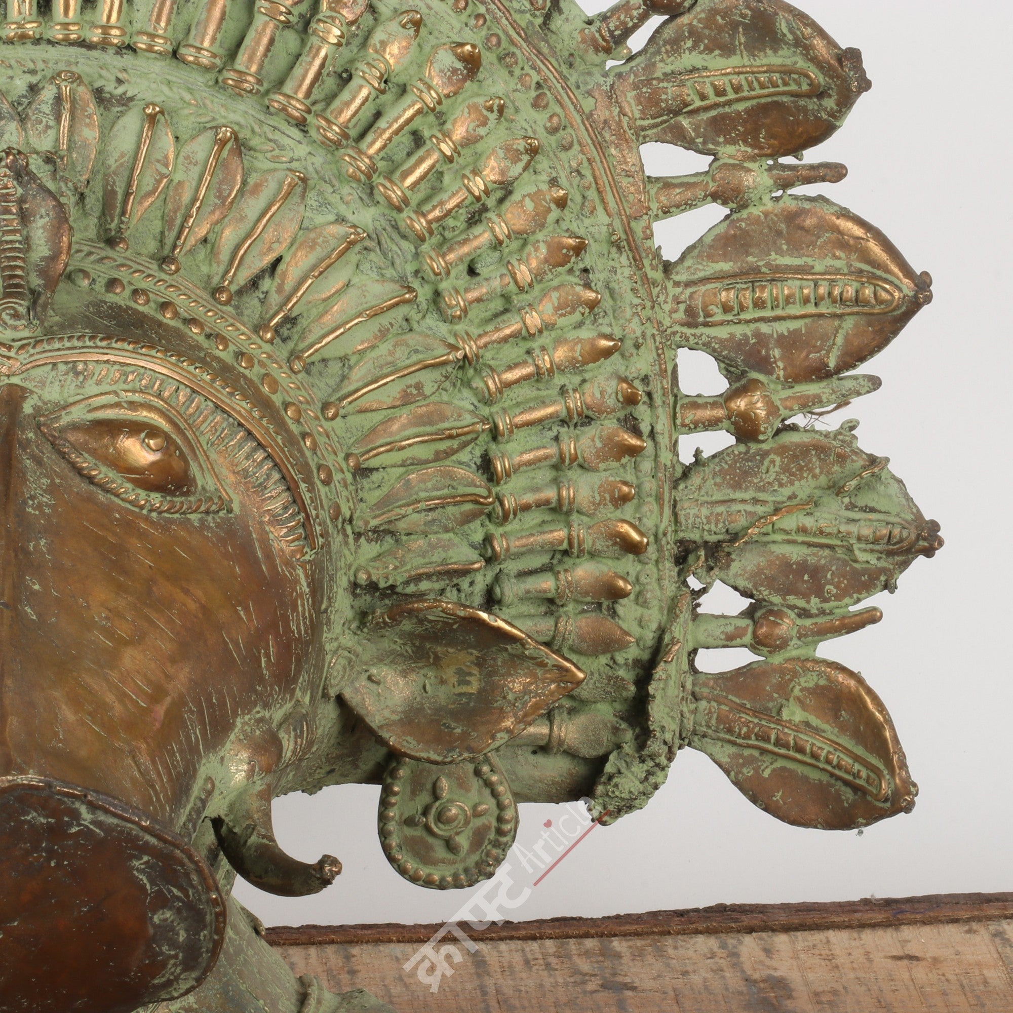 Brass Varaha Head Sculpture