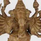 Brass Multi-Armed Lord Ganesha Idol
