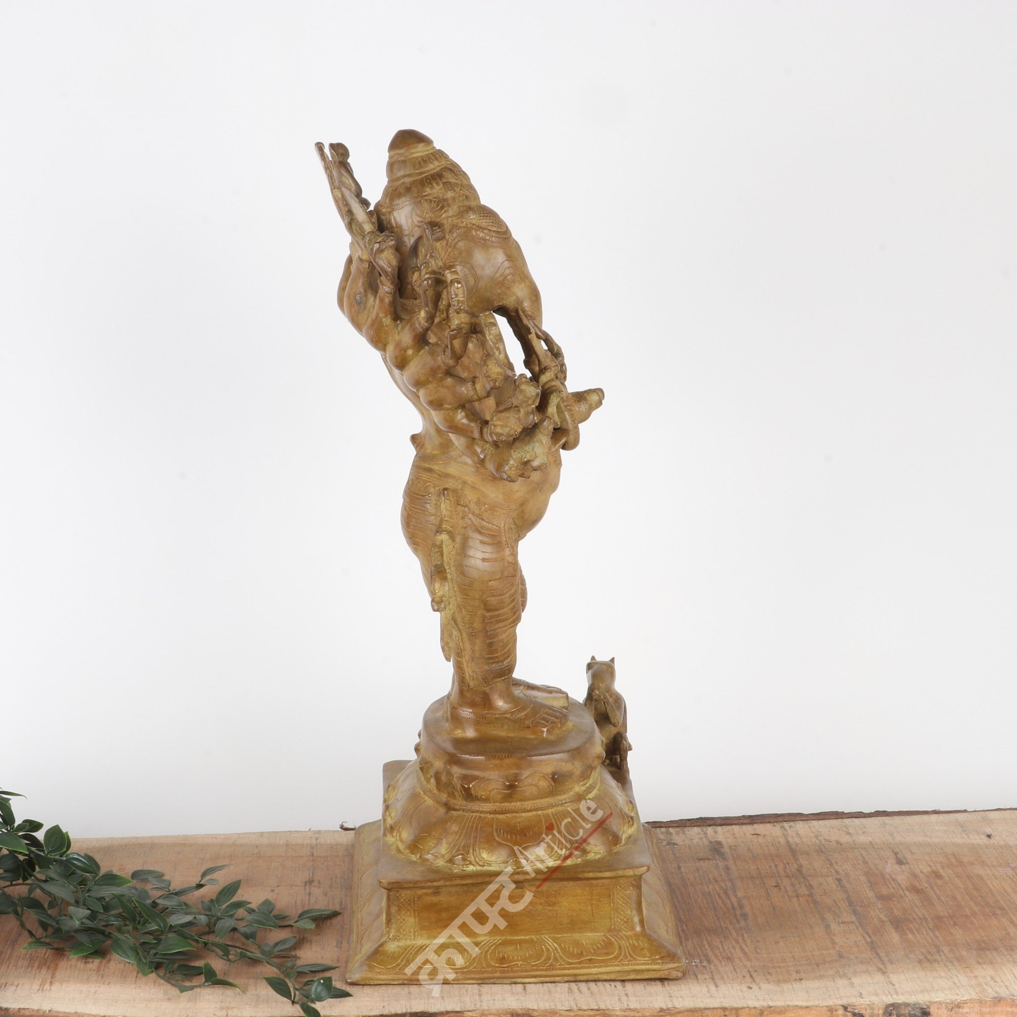 Brass Multi-Armed Lord Ganesha Idol